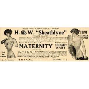   Sheathlyne Maternity Waist Corsets   Original Print Ad