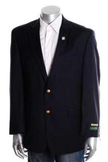 Lauren Ralph Lauren Mens Suit Jacket Blue Wool 44R  