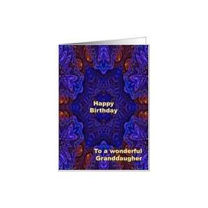  Beautiful abstract pattern Birthday card for granddaughter 