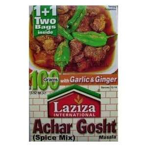 LAZIZA ACHAR GHOSHT 3.52oz (100g) 1 pk (Halal):  Grocery 