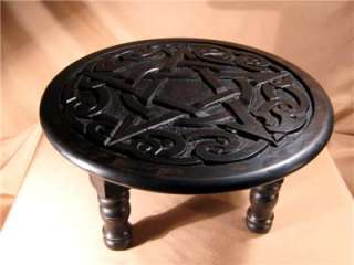 12 Round Wooden Pentagram Altar Table, Pentacle, HSW63  