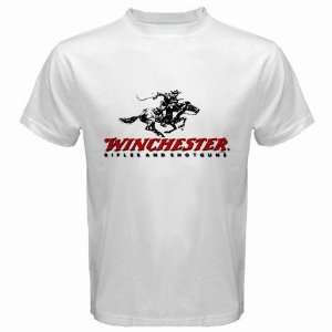 WINCHESTER RIFLES Logo New White T Shirt Size  L 