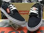 LEVIS MENS POUCH HALF 2 MID TOP CANVAS UPPER SNEAKERS BLACK