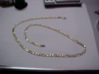   NECKLACE 14K GOLD FIGARO 23.5 INCHES LONG 5 MM WIDE 17 GRAMS  