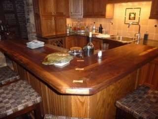 Hand Crafted Custom Kitchen Counter Top   You Design Black Walnut 45 