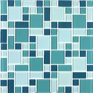   Green Crystile Blends Glossy Glass Tile   17934