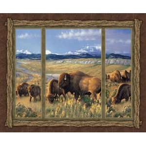  Wild Wings Bison Range 45 Wide 100% Cttn 15yd D/R Bison 