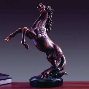  Wild Stallion Horse Sculpture Bronze Finish Statue with 