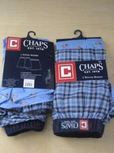 NWT MEN POLO CHAPS 2 Woven Cotton Boxers MSRP $28  