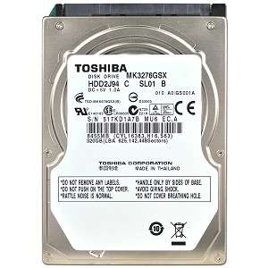 Toshiba 320GB MK3276GSX 2.5 SATA S300 Notebook Laptop Hard Drive 