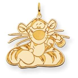 14k Solid Yellow Gold Official Disney Tigger Charm Made in USA WD206Y 