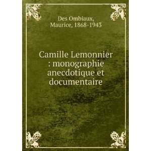  Camille Lemonnier  monographie anecdotique et 