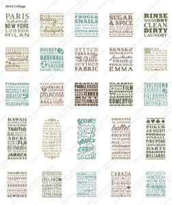 CRICUT Projects Cartridge   Word Collage   2001096 093573458163  