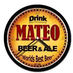  MATEO beer and ale cerveza wall clock: Everything Else