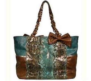JESSICA SIMPSON Totally Famous Tote Handbag in Limited Edition Teal 