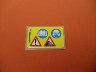   CHAINSAW WARNING LABEL SAFETY PICTOGRAM DECAL STICKER # 0000 967 3662
