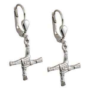   Small St. Brigids Cross Drop Earrings   Made in Ireland: Jewelry