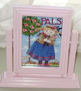 PALE PINK Wood SWING Photo Frame~MARY ENGELBREIT Prints  