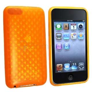 TPU Hard Gel Crystal Case for iPod Touch 3 3rd 2G 3G 2 Green Orange 