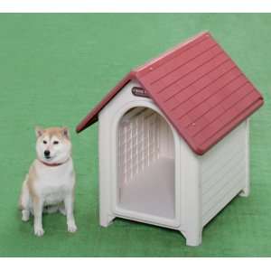  : Outside Dog House   Plastic Dog House LGH 1 Rose Red: Pet Supplies