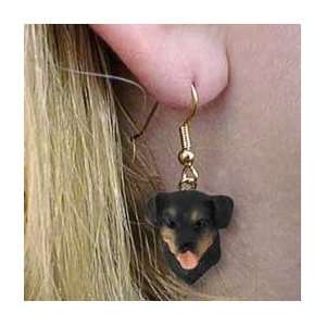 Rottweiler   Dog Figurine Jewelry   Earrings