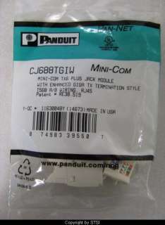 50) Panduit CJ688TGIW Cat6 Mini Com Jack, Off White ~STSI  