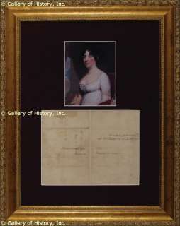 DOLLEY PAYNE TODD MADISON   THIRD PERSON LETTER  