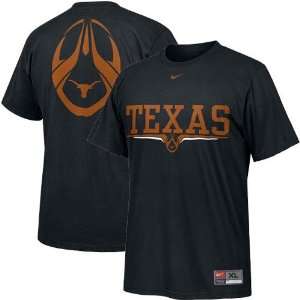 Nike Texas Longhorns Black Team Issue T shirt:  Sports 