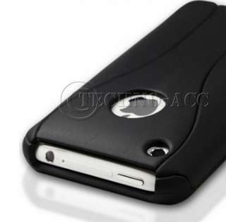 BLACK 3 PIECES HARD CASE COVER FOR IPHONE 3G 3GS NEW  