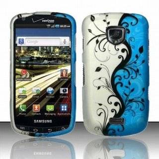 Samsung Droid Charge 4G Accessory   Blue Silver Black Vine Protective 