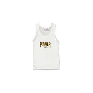   Pittsburgh Pirates Juniors Rib Knit White Tank Top: Sports & Outdoors