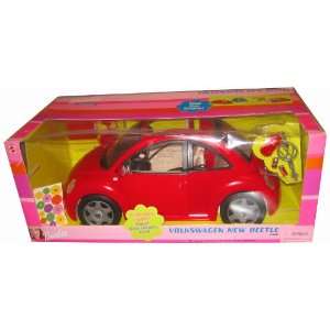  Barbie Volkswagen Beetle Vehicle (Red) with Real Key Chain 