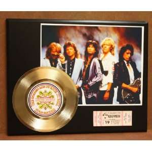 Aerosmith 24kt Gold Record Concert Ticket Series LTD Edition Display 