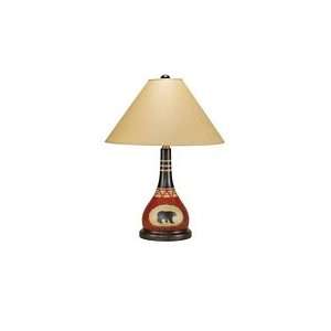   L248 248 Forest Bear 25 Hand Painted Table Lamp