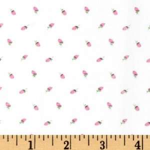  60 Wide Cotton Lawn Tiny Rose White/Lavender Fabric By 