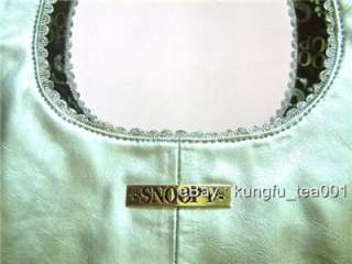 Peanuts Snoopy 2 Side PU Leather Tote Bag HandBag   S  
