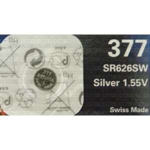  One (1) X Renata 377 Sr626Sw Sb Aw Silver Oxide Watch Battery 