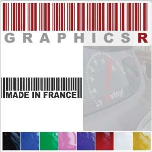   Decal Graphic   Barcode UPC Pride Patriot Made In France A376   Chrome