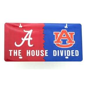    Alabama / Auburn House Divided License Plate 