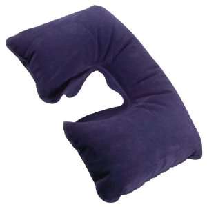  Amico Inflatable Dark Purple Flannel Head Neck Back Pillow 