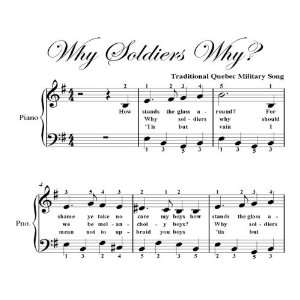  Why Soldiers Whay Big Note Piano Sheet Music Quebec 