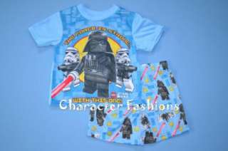 STAR WARS LEGO Pajamas pjs Size 2T 3T 4T 5T Shirt Shorts TODDLER DARTH 