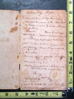   Handwritten Journal / Diary William Thomas, Esq. Plymouth, N.H  