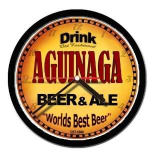  AGUINAGA beer and ale wall clock: Everything Else