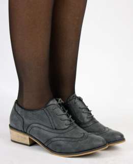 WOMENS lace up ladies brogues vintage shoes SIZE 7  