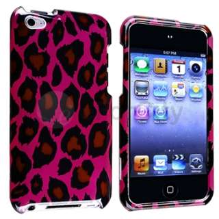 Pink+Leopard Hard Case Cover+Guard For iPod touch 4 G  