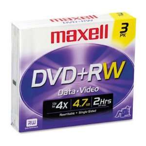   MAX634043   DVD+RW Rewritable Discs with Jewel Cases