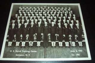 WWII US Navy Sampson Naval Training Ctr 1944 Class Phot  