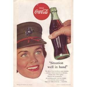    Print Ad 1953 Coca Cola Situation well in hand Coca Cola Books