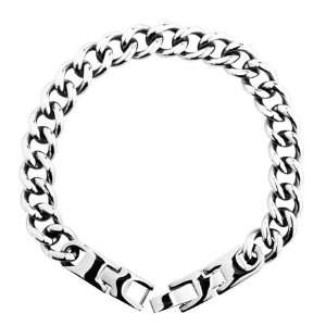  316L Stainless Steel 1/4 Curbed Chain Bracelet Jewelry 